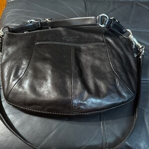 Coach Black Leather Shoulder Bag